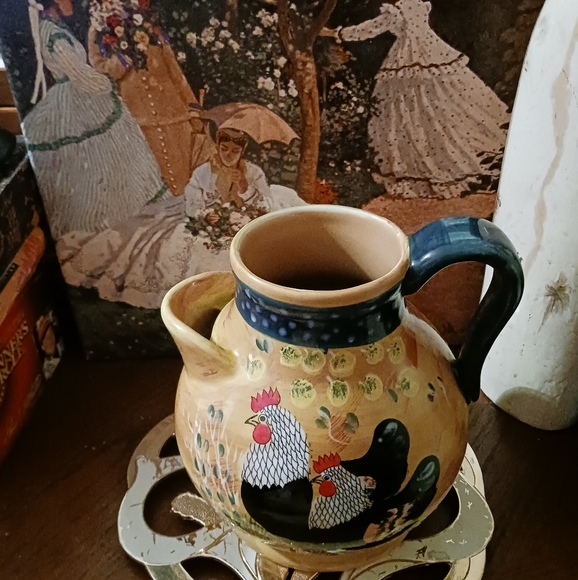 Country Kitchen Ceramic Rooster Pitcher ๐ by Giani Far Ambiance Collection ๐ - Picture 5 of 15